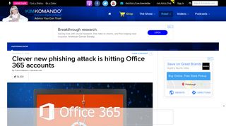 
                            3. Latest Microsoft Phishing scam | Komando.com - Cloud Shield Web Portal