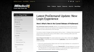 
                            8. Latest ProDemand Update: New Login Experience - Mitchell 1 ... - Mitchell1 Prodemand Portal