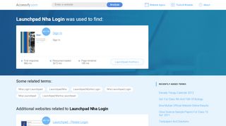 
                            6. Launchpad Nha Login at top.accessify.com - Nha Login Launchpad