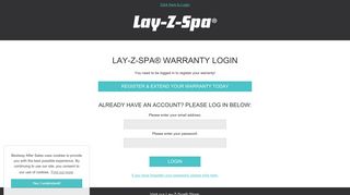 
                            3. Lay-Z-Spa® Warranty Login - Bestway UK - Lay Z Spa Portal