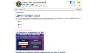 
                            7. LCI Universal login system - Lions District 105D - Lci Portal