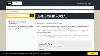
                            7. Leadership Portal - Log in - Joint Venture Silicon Valley - Joint Venture Sign In