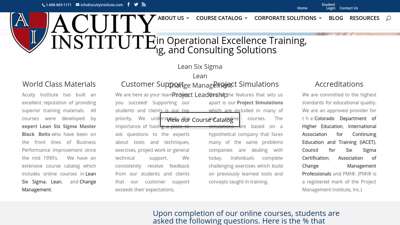 Lean Six Sigma Certification Online - Acuity Institute
