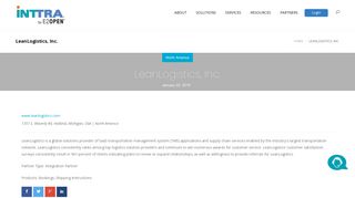 
                            5. LeanLogistics, Inc. - INTTRA - Leantms User Portal