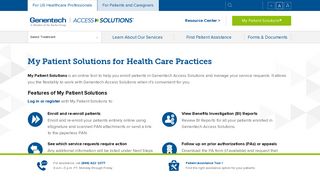
                            3. Learn About My Patient Solutions® - Genentech Access Solutions - Lucentis Access Solutions Portal