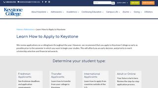 
Learn How to Apply to Keystone - Keystone College
