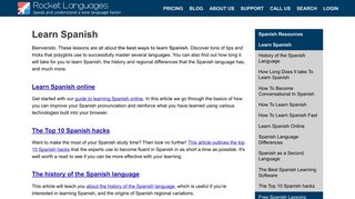 
                            3. Learn Spanish - Rocket Languages - Rocket Spanish Portal