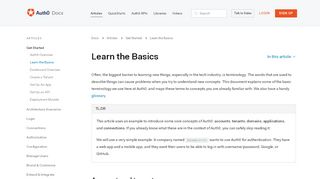 
Learn the Basics - Auth0  

