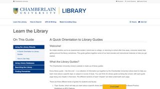 
                            5. Learn the Library - Chamberlain Library - Chamberlain College Of Nursing Library Portal