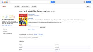 
                            6. Learn To Drive (All The Manoeuvres): Learn To Drive - Www Collingwoodlearners Co Uk Portal