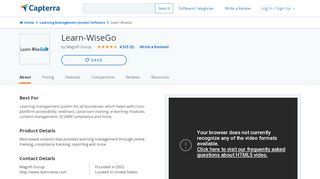 
                            8. Learn-WiseGo Reviews and Pricing - 2020 - Capterra - Learnwise Sign Up