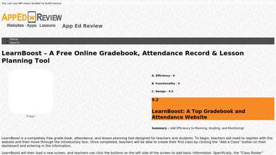LearnBoost - A Free Online Gradebook, Attendance Record ...