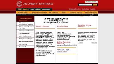 Learning Assistance Department - CCSF Home Page