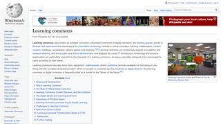 
                            2. Learning commons - Wikipedia - Learning Commons Portal
