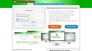 
                            2. Learning Farm - State Standards Practice and Instruction