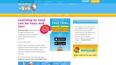 Learning to Read for Kids - Free Trial – Reading Eggs