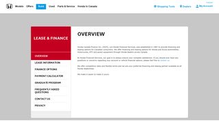 
                            2. Lease & Finance - Honda Canada - Honda Finance Canada Portal
