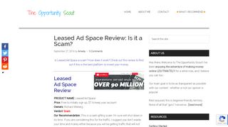Leased Ad Space Review: Looks Like a Cash-Gifting Scam To ... - Leased Ad Space Portal