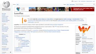 
                            8. LeasePlan - Wikipedia - Leaseplan Go Portal