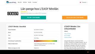 
                            5. ≡ L'EASY Minilån: login på min konto ≫ registrering ≫ kredit ... - Leasy Lån Portal