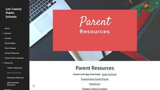 
                            6. Lee County Public Schools - Parent Resources - Google Sites - Lee County Powerschool Portal