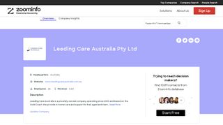 
                            4. Leeding Care Australia Pty Ltd - Overview, News ... - ZoomInfo - Leeding Care Australia Portal