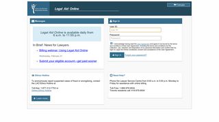 
                            2. Legal Aid Online - Legal Aid Client Portal