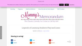
                            8. Legends of Learning Students Play and Learn • Mommy's ... - Legends Of Learning Student Login