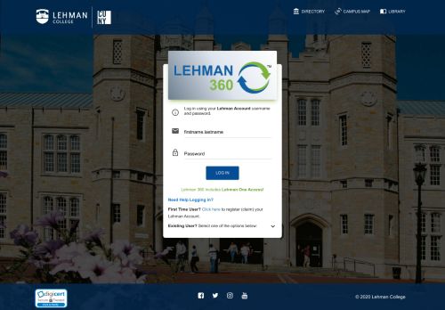 
Lehman 360: Login
