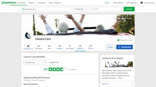 
                            2. Leisure Care Employee Benefits and Perks | Glassdoor - Leisure Care Benefits Portal