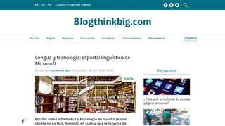 
                            3. Lengua y tecnología: el portal lingüístico de Microsoft - Blogthinkbig.com - Microsoft Portal Linguistico