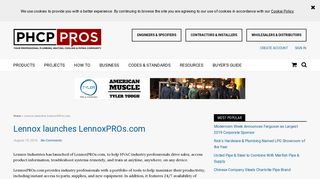 
                            8. Lennox launches LennoxPROs.com​ - PHCP Pros - Davenet Portal