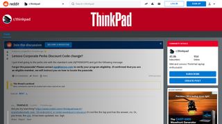 
                            3. Lenovo Corporate Perks Discount Code change? : thinkpad - Reddit - Lenovo Corporate Perks Portal