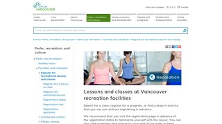 
                            5. Lessons, programs, and classes at Vancouver recreation ... - Vancouver Recreation Portal