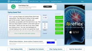 
                            1. Let's take the test... - TypingTest.com - Complete Your Typing ... - Www Typingtest Portal