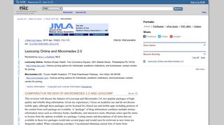 
                            9. Lexicomp Online and Micromedex 2.0 - NCBI - Micromedex Redbook Portal