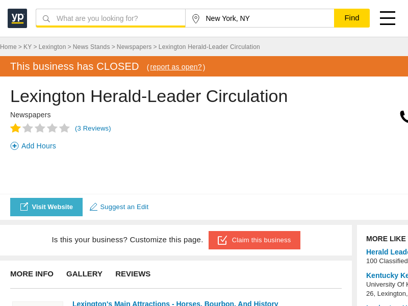 
                            3. Lexington Herald-Leader Circulation 100 Midland Ave ...