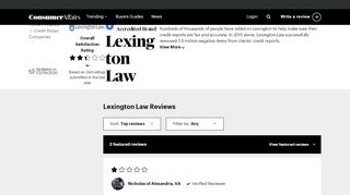 
Lexington Law - ConsumerAffairs.com
