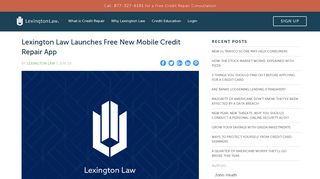 
Lexington Law Launches Free New Mobile Credit Repair App ...  

