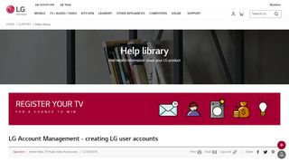 
LG Account Management - creating LG user accounts | LG ...  
