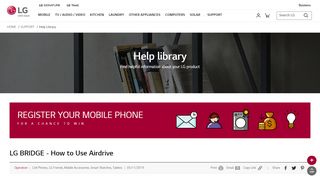 LG BRIDGE - How to Use Airdrive  LG USA Support