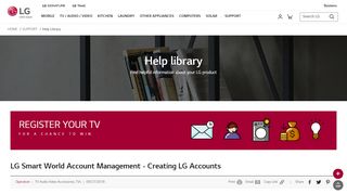 
LG Smart World Account Management - Creating LG Accounts ...  
