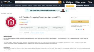 
LG ThinQ - Complete (Smart Appliance and TV ... - Amazon.com  
