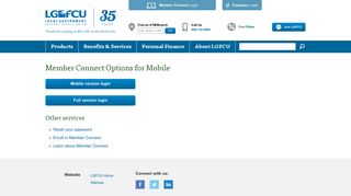 
                            8. LGFCU Mobile Member Connect Options - Lgfcu Portal Connect