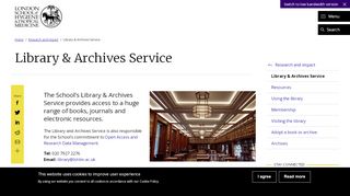 
                            9. Library & Archives Service | LSHTM - Lshtm Webmail Portal