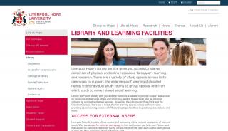 
                            5. Library - Liverpool Hope University - Liverpool Hope Student Portal