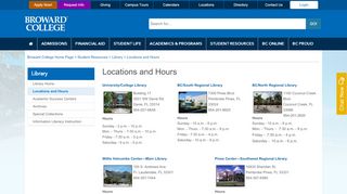
                            7. Library | Locations and Hours - Broward College - Broward Library Portal