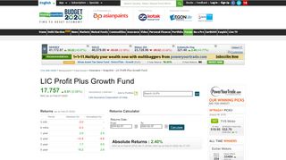 
                            2. LIC Profit Plus Growth Fund - Moneycontrol - Lic Profit Plus Portal