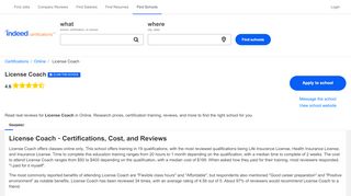 
                            1. License Coach ‐ Certifications, Cost, and Reviews | Indeed.com - Licence Coach Portal