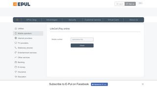 
                            5. LifeCell Online Payment - EPUL - Lifecell Payment Portal